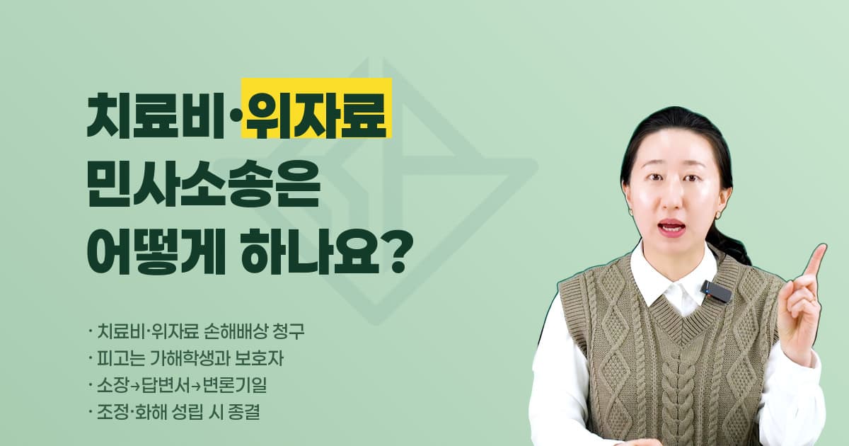 학교폭력으로 인한 민사소송, 절차가 어떻게 되나요?